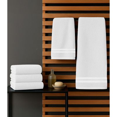 Kit Toalha De Rosto E Banho Algodão Rovitex Home Branco UN / Branco