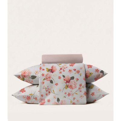 Jogo De Cama 3 Peças Supercal Solteiro Corttex Rosa UN / Rosa