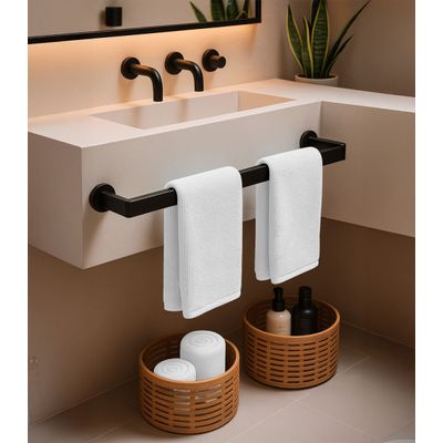 Kit 2 Toalhas De Rosto De Algodão Rovitex Home Branco UN / Branco