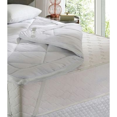 Pillow Top Super Volumoso Solteiro Lar e Lazer Branco UN / Branco