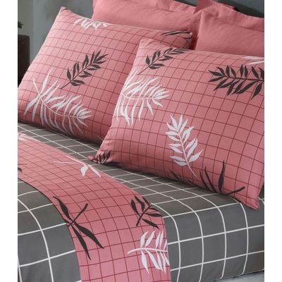 Jogo De Cama Solteiro 3 Peças Lar E Lazer Rosa UN / Rosa