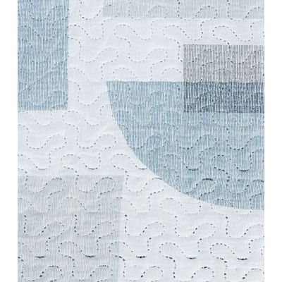 Colcha Dupla Face Queen 150 Fios Camesa Azul UN / Cinza