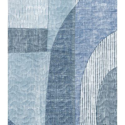 Colcha Dupla Face Queen 150 Fios Camesa Azul UN / Cinza
