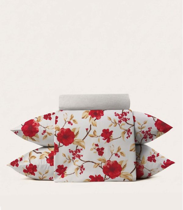 Jogo De Cama 3 Peças Supercal Solteiro Corttex Vermelho UN / Vermelho