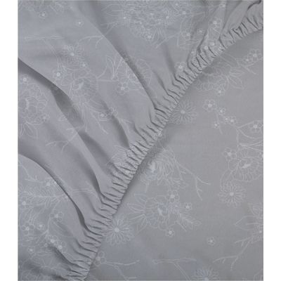Jogo De Cama 4 Peças Supercal Casal Corttex Cinza UN / Cinza