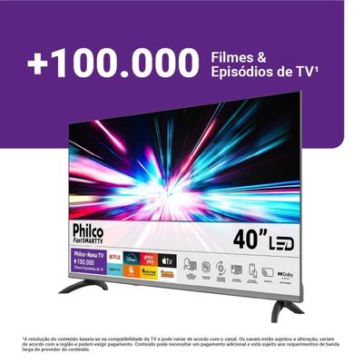 Smart TV 40" Full HD Philco P40CRA Roku TV