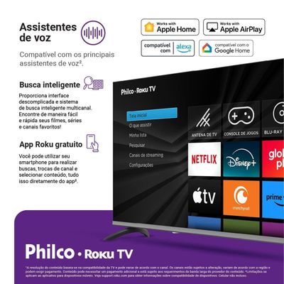 Smart TV 40" Full HD Philco P40CRA Roku TV HDR10