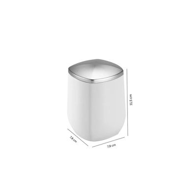 Porta Cotonete e Algodão Arthi Branco UNICA