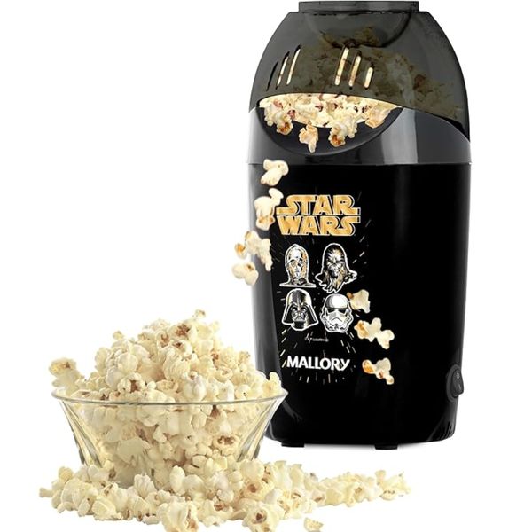 Pipoqueira Elétrica Mallory Star Wars 127V Faz Pipoca Saudável Compacta e Sem Óleo
