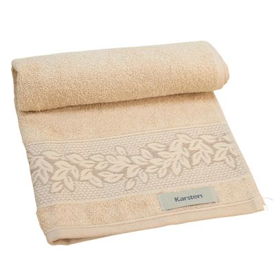 Toalha de Banho 135x70cm Provence Bege Grão Karsten