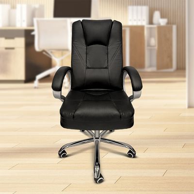 Cadeira de Escritório Executiva com Rodinhas HY-589 com Elevador á Gás GL Preto