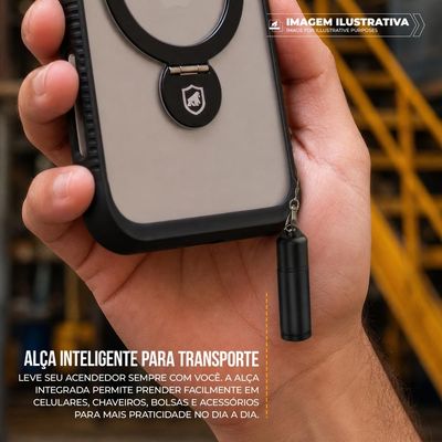 Mini Acendedor Isqueiro Elétrico Portátil Armor USB-C para Celular - Gshield
