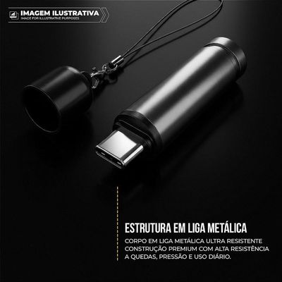 Mini Acendedor Isqueiro Elétrico Portátil Armor USB-C para Celular - Gshield