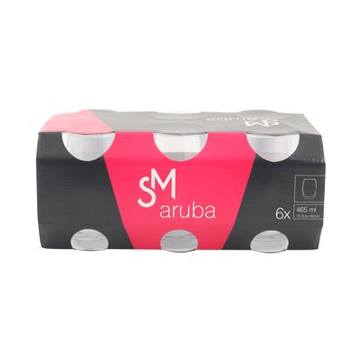 Jogo de Copos Long Drink Nadir Figueredo Aruba em Vidro Transparente 6 Peças 475ml UNICA