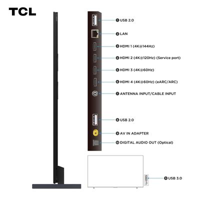 Smart TV 115 4K TCL 115C7K QD- Mini LED