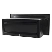 Caixa De Correio Hat Inox Jornal Preto Fosco Moderno