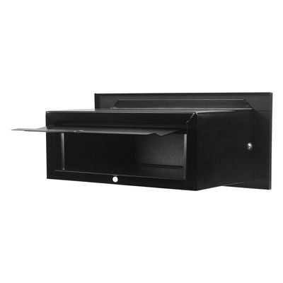 Caixa De Correio Hat Inox Jornal Preto Fosco Moderno