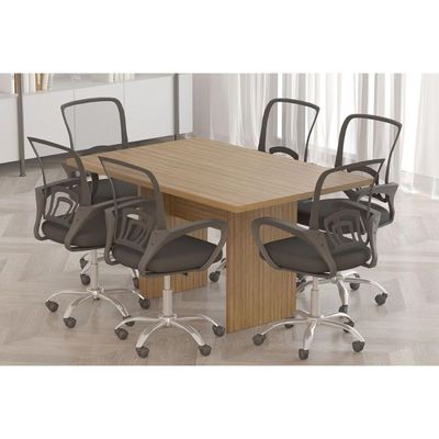 Mesa de Escritório Diretor Reunião ME4191 Branco - Tecno Mobili