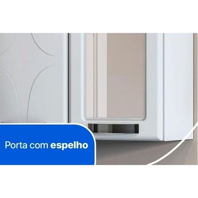 Armário p/ Banheiro Rubi 70cm Branco - Telasul