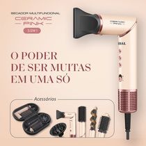 Secador de Cabelo 5 Em 1 1500W Mondial Rosa 220V