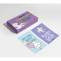 36 Cartões para Lancheira com Frases Inspiradoras Diárias, Afirmações Positivas e Notas Divertidas (Tema Unicórnio e Lhama) - Inkdotpot
