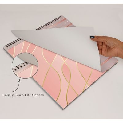 Bloco de 25 Folhas Scrapbook Texturizado Tema Pastéis Metálicos, Lado Único Colorido para Scrapbooking, DIY, Cartões e Diários - Inkdotpot 30,48 Cm × 30,48 Cm / Multicolorido