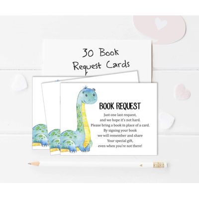 30 Cartões de Chá de Bebê Estilo Preenchível Dinossauros e Animais da Selva em Branco - Inkdotpot 10,16 Cm × 7,62 Cm / Branco - Livro pro Bebê