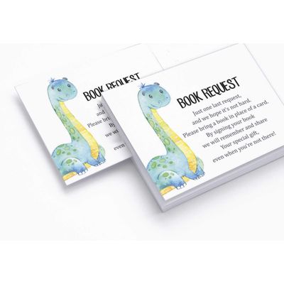 30 Cartões de Chá de Bebê Estilo Preenchível Dinossauros e Animais da Selva em Branco - Inkdotpot 12,7 Cm × 17,78 Cm / Branco - Conjunto