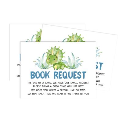 30 Cartões de Pedido de Livros para Chá de Bebê - Inkdotpot 10,16 Cm × 7,62 Cm / Branco - Livro pro Bebê