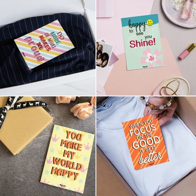Bilhetes Para Lancheira Para Adultos/Adolescentes, Cartões de Motivação, Inspiração e Afirmação, Pacote 120, Modelos Sortidos - Inkdotpot 8,89 Cm × 6,35 Cm / Multicolorido