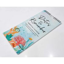 Calendário Perpétuo Aquático de Parede, Lembrete de Aniversário e Eventos, Livro/Diário/Cartão Presente/Planejador/Organizador - Inkdotpot