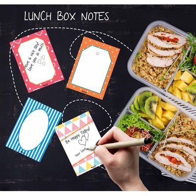 Bilhetes Para Lancheira Para Adultos/Adolescentes, Cartões de Motivação, Inspiração e Afirmação, Pacote 120, Modelos Sortidos - Inkdotpot 8,89 Cm × 6,35 Cm / Multicolorido