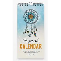 Filtro dos Sonhos Rústico Calendário Perpétuo de Parede Lembrete de Aniversário e Eventos Especiais Agenda Presente/Cartão - Inkdotpot
