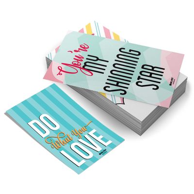 Bilhetes Para Lancheira Para Adultos/Adolescentes, Cartões de Motivação, Inspiração e Afirmação, Pacote 120, Modelos Sortidos - Inkdotpot 8,89 Cm × 6,35 Cm / Multicolorido