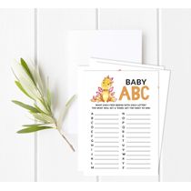 Conjunto de 50 Jogos Alfabeto do Bebê ABC com Dinossauros e Animais da Selva, Itens para Chá de Bebê - Inkdotpot