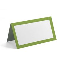 Pacote com 24 Cartões Tenda Sólida para Mesa — Casamento, Ação de Graças, Natal, Buffet — Cartões com Nome (Verde Pera) - Inkdotpot