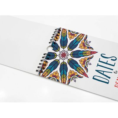 Calendário Perpétuo Mandala de Parede, Lembrete de Aniversário e Eventos Especiais, Livro/Agenda/Papelaria, Planejador - Inkdotpot 27,94 Cm × 13,72 Cm / Multicolorido