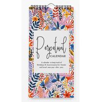 Calendário Perpétuo de Folhas Florais para Aniversário e Datas Especiais, Enfeite de Parede e Organizador de Cartão-Presente - Inkdotpot
