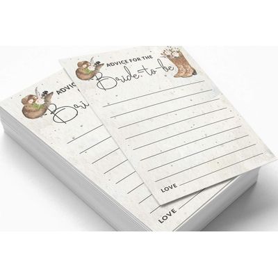 Pacote com 50 Cartões Quadrados em Branco para Chá de Noiva, Despedida de Solteira e Ideias de Presente, Jogo Cowgirl - Inkdotpot 12,7 Cm × 17,78 Cm / Branco - Bingo da Noiva