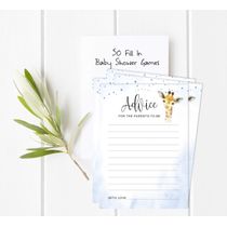 Conjunto com 50 Jogos para Chá de Bebê, Jogo Alfabeto ABC com Girafa e Animais da Selva, Suprimentos para Festa - Inkdotpot