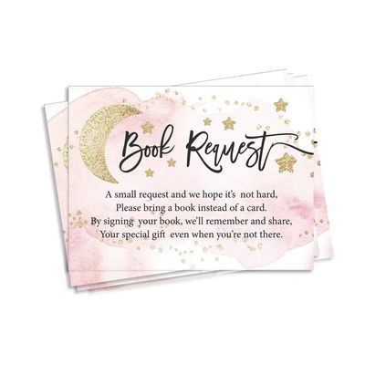 30 Cartões para Chá de Revelação de Gênero Twinkle Twinkle Little Star Preenchíveis - Inkdotpot 10,16 Cm × 7,62 Cm / Branco - Livro pro Bebê