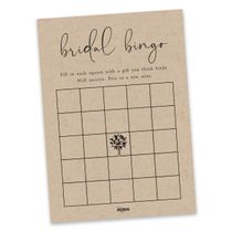 Pacote com 50 Cartões Rústicos de Papel Kraft Quadrados em Branco para Jogos, Chá de Noiva, Despedida de Solteira e Casamento - Inkdotpot