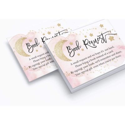 30 Cartões para Chá de Revelação de Gênero Twinkle Twinkle Little Star Preenchíveis - Inkdotpot 10,16 Cm × 7,62 Cm / Branco - Livro pro Bebê