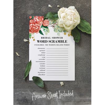 Cartões Quadrados em Branco para Chá de Noiva e Despedida de Solteira, Ideias de Presentes para Preencher, Pacote com 50 - Inkdotpot 12,7 Cm × 17,78 Cm / Branco - Jogo de Palavras da Noiva