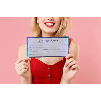 Certificados de Presente Galaxy em Branco 45 Cupons DIY para Comércio, Festas, Restaurantes, Beleza, Casamentos, 23 x 9,7 cm - Inkdotpot 22,86 Cm × 9,65 Cm / Azul