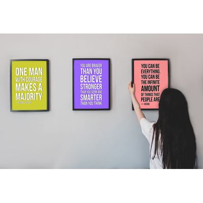 Quadro Motivacional: Você Pode Ser Tudo. Pode Ser Uma Infinidade de Coisas — Kesha, p/ Casa/Escrit., 1 Un., Rosa - Inkdotpot 20,32 Cm × 25,4 Cm / Somente Pôster