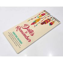 Pena Rústica Calendário Perpétuo de Parede, Lembrete de Aniversário e Evento Especial, Livro/Diário, Presente/Cartão/Planejador - Inkdotpot