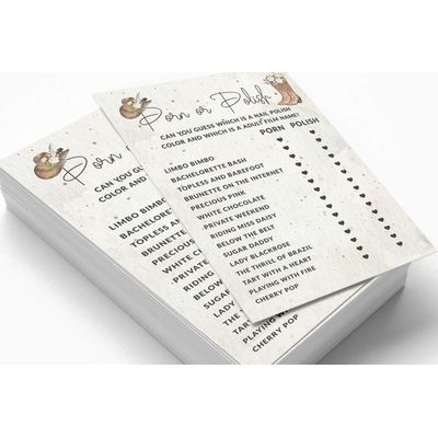 Pacote com 50 Cartões Quadrados em Branco para Chá de Noiva, Despedida de Solteira e Ideias de Presente, Jogo Cowgirl - Inkdotpot 12,7 Cm × 17,78 Cm / Branco - Esmalte ou Filme