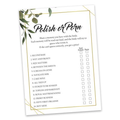 Cartões de Jogo Quadrados em Branco para Chá de Noiva e Despedida de Solteira, 50 Peças, Tema Folhagens - Inkdotpot 12,7 Cm × 17,78 Cm / Branco - Esmalte ou Filme
