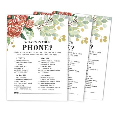 Cartões Quadrados em Branco para Chá de Noiva e Despedida de Solteira, Ideias de Presentes para Preencher, Pacote com 50 - Inkdotpot 12,7 Cm × 17,78 Cm / Branco - O Que Tem no Seu Celular